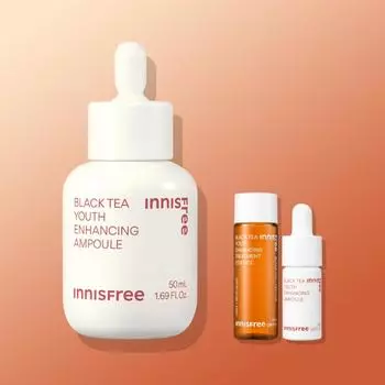 Innisfree Черный чай омолаживающая ампула большой емкости 50 мл/ Упругость морщины улучшение увлажняющая эссенция сыворотка, корейская косметика