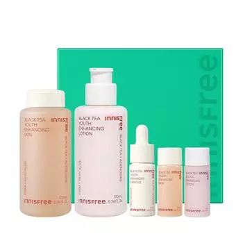 Innisfree Черный чай, омолаживающий уход за кожей, набор из 2 предметов, корейская косметика
