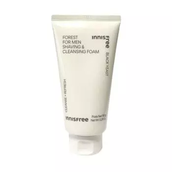 Innisfree Forest For Men Shaving & Cleansing Foam 150g | Dual-Action Face Wash & Shaving Foam | Korean K-Beauty Men’s Skincare Cleanser 150g
