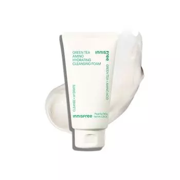Innisfree Green Tea Amino Cleansing Foam 150 г Очищающее средство для лица, полное увлажнения для жирной кожи для сухой кожи для смешанной кожи Увлажнение Увлажнение для сухой кожи Корейский