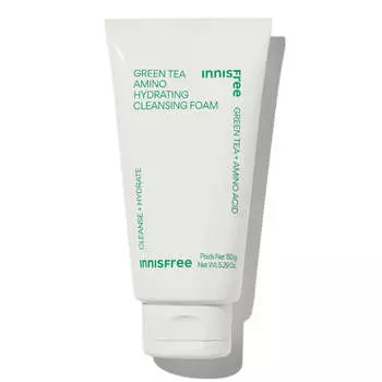 [innisfree] Увлажняющая очищающая пенка с аминокислотами зеленого чая 150 мл