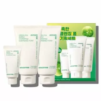 Innisfree Green Tea Amino Moisture Cleansing Foam Набор для планирования (150г+150г+30г) SET