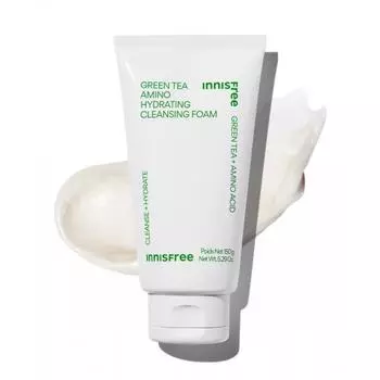 Innisfree Green Tea Amino Moisture Cleansing Foam 150g FREE