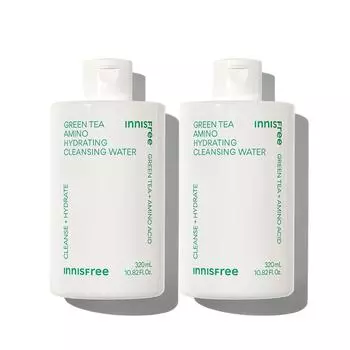 Innisfree Green Tea Amino Moisture Cleansing Water 320 мл, 2 упаковки, корейская косметика