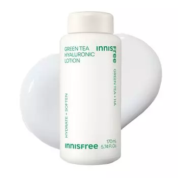 Innisfree Green Tea Hyaluronic Lotion 170 мл Настоящее Увлажнение Увлажнение Жирная Кожа Сухая Кожа Смешанная Кожа Сухая Корейская Косметика -