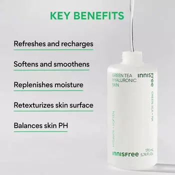 Innisfree Green Tea Hyaluronic Skin 170ml AUTHENTIC STORE
