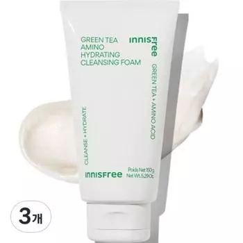 Innisfree Green Tea Moisture Amino Очищающая пенка, 150 г, 3 шт.