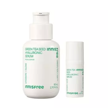 Innisfree Green Tea Seed Гиалуроновая кислота Сыворотка 80 мл + 10 мл набор, 1 набор