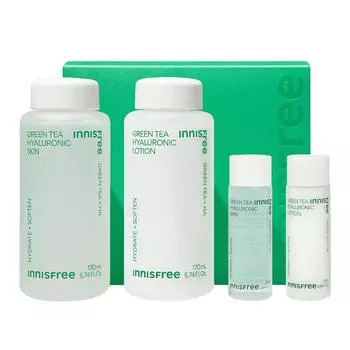 Innisfree Green Tea Seed Hyaluronic Acid Skin Care 2-piece Set (Skin 170mL + Lotion 170mL), Korean cosmetics