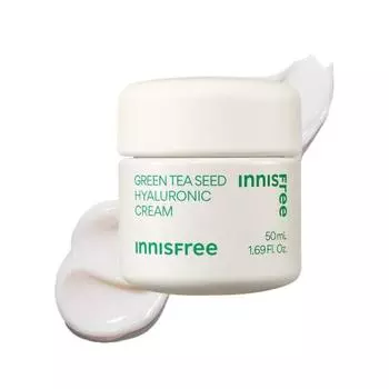 Innisfree Green Tea Seed Hyaluronic Cream 50 мл - Подлинное Увлажнение Увлажнение Жирная кожа Сухая кожа Комбинированная кожа Сухая корейская косметика
