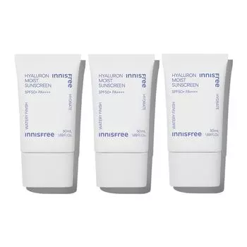 Innisfree Hyaluronic Moisture Sun Cream SPF 50+ PA++++ 50 мл, 3 шт., Корейская косметика