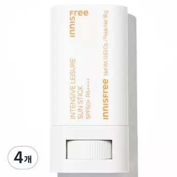 Innisfree Intensive Leisure Sun Stick SPF50+ PA++++, 18 г, 4 шт.