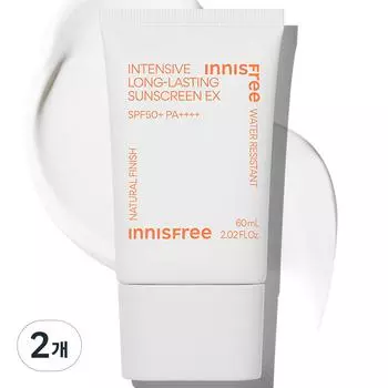 Innisfree Intensive Long Lasting Sunscreen EX SPF50+ PA++++, 2 units, 60ml