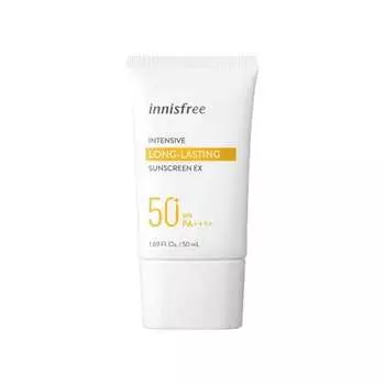 Innisfree Интенсивный солнцезащитный крем длительного действия EX SPF50+ / PA++++ (60мл) [Основа под макияж/солнцезащитное средство] Флеш, прозрачный, увлажняющий, маскирующий поры, тонизирующий праймер,