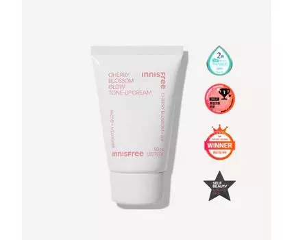 Innisfree Jeju Cherry Blossom Glow Тонизирующий крем в тюбике 50 мл Pink