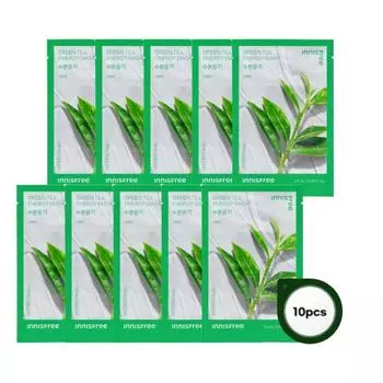 INNISFREE Энергетическая маска с зеленым чаем 22мл 10шт/лист 10pcs
