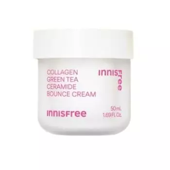Innisfree Коллагеновый крем с зеленым чаем и церамидами 50 мл | Укрепляющий и восстанавливающий барьер увлажняющий крем для чувствительной кожи 50ml