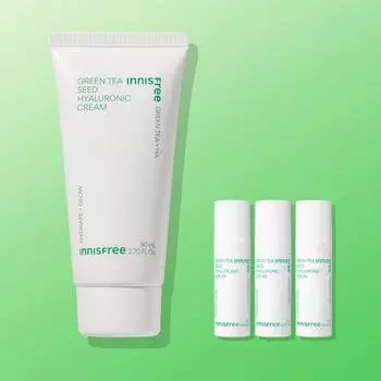 Innisfree Крем с гиалуроновой кислотой Green Tea Seed 80 мл, 1 упаковка, корейская косметика
