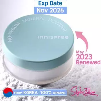 [INNISFREE] Минеральный порошок без кожного сала 5 г 1pc + Sample Gifts