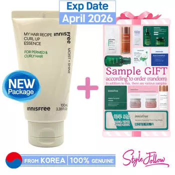 [INNISFREE] My Hair Recipe Curl Up Эссенция 100 мл (Для химической завивки и вьющихся волос) 1pc + Sample Gifts