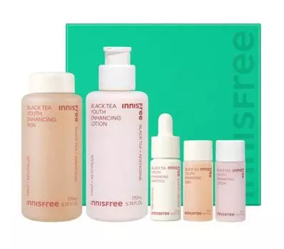 Innisfree New Black Tea Youth Enhancing Skin Care Set AUTHENTIC STORE