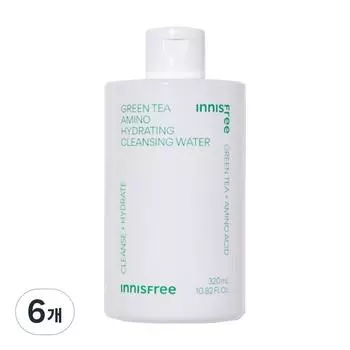 Innisfree New Green Tea Amino Moisture Cleansing Water, 6 упаковок, 320 мл
