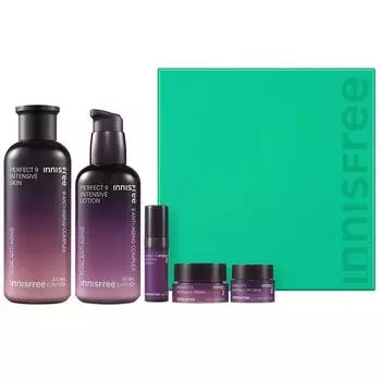 Innisfree New Perfect 9 Набор для интенсивного ухода за кожей, 1 комплект Популярная корейская косметика