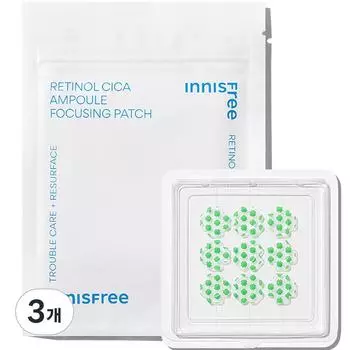 Innisfree New Retinol Cica Ampoule Focusing Patch, 9 упаковок, 3 шт.