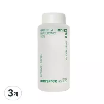 Innisfree Новая гиалуроновая кислота Green Tea Skin, 170 мл, 3 шт.