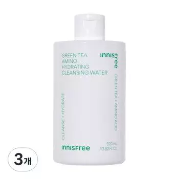 Innisfree Новая очищающая вода с аминокислотами зеленого чая, 3 упаковки, 320 мл