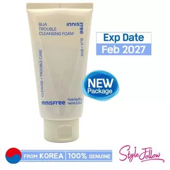 [INNISFREE] Очищающая пенка Bija Trouble 150 г 1pc + Sample Gifts