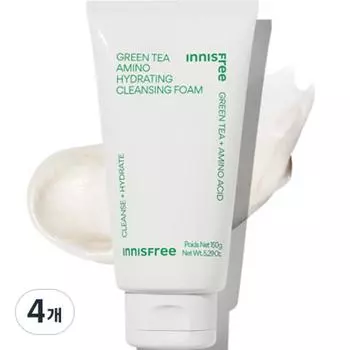 Innisfree Очищающая пенка с экстрактом зеленого чая и аминокислотами, 150 г, 4 шт.