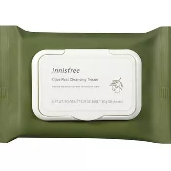 Innisfree Olive Real Очищающая салфетка, 30 листов, 1 штука Известная корейская косметика