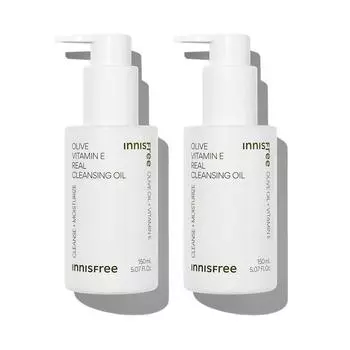 Innisfree Olive Vitamin E Настоящее очищающее масло 150 мл (2 упаковки), Корейская косметика
