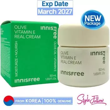 [INNISFREE] Оливковый крем с витамином Е 50 мл 1pc + Sample Gifts
