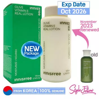[INNISFREE] Оливковый натуральный лосьон с витамином Е 170 мл 1pc + Sample Gifts