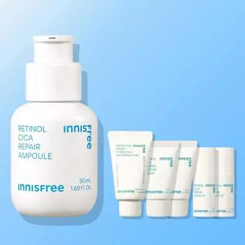 Innisfree Retinol Cica Trace Ampoule Large Capacity 50mL + Travel Kit, Korean cosmetics