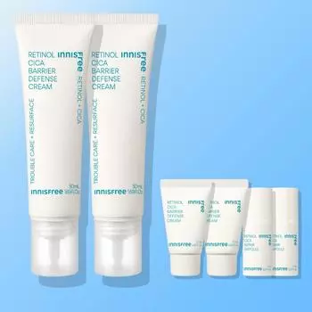 Innisfree Retinol Cica Trace Barrier Cream 50 мл x 2, корейская косметика