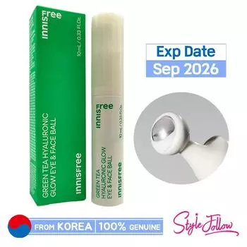 [INNISFREE] Шарик для глаз и лица с зеленым чаем и гиалуроновой кислотой, 10 мл 1pc + Sample Gifts