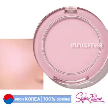 [INNISFREE] Шелковистые пудровые румяна, 6,2 г #1 Fluffy Pink