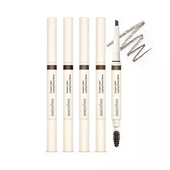 Innisfree Simple Label Lasting Pencil Brow 0,15 г, 02 Натуральный коричневый, 1 шт.