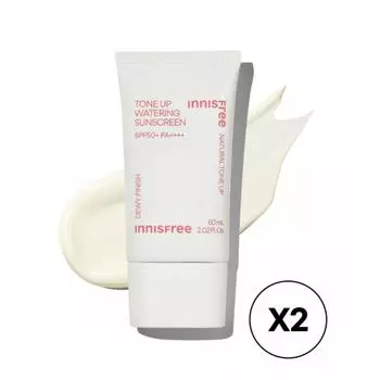 Innisfree Солнцезащитный крем Tone Up Watering Spf50+ Pa4+ 60 мл 2 FREE