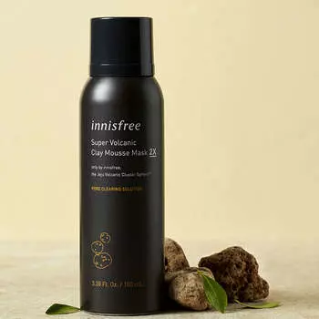 Innisfree Super Volcanic Clay Mousse Mask 100ml - мусс-маска с супервулканической глиной