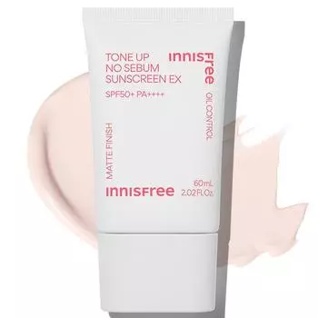 Innisfree Tone Up No Sebum Sunscreen EX SPF50+ PA++++, 1 ea, 60ml