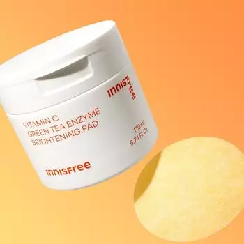 Innisfree Тонизирующие салфетки Vita C Green Tea Enzyme Blemish Toning Pad, 60 листов, корейская косметика