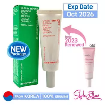 [INNISFREE] Тонизирующий крем Cherry Blossom Glow (Skin-Fit) 50мл (SPF50 + / PA ++++) 1pc + Sample Gifts