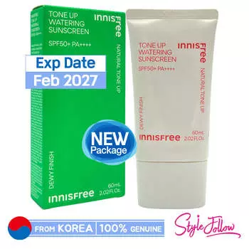 [INNISFREE] Тонизирующий увлажняющий солнцезащитный крем, 60 мл (SPF50 + / PA ++++) 1pc + Sample Gifts