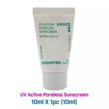 [INNISFREE] УФ-активный солнцезащитный крем без пор, 10 мл (SPF50 + / PA ++++) (Образец) 1pc + Sample Gifts