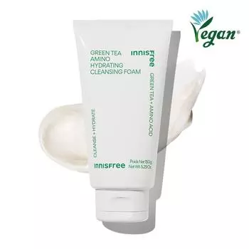 INNISFREE Увлажняющая очищающая пенка с аминокислотами зеленого чая 150 г