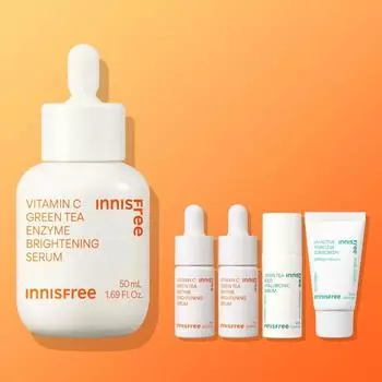Innisfree Vita C Green Tea Enzyme Blemish Toning Serum 50 мл + Travel Kit, корейская косметика